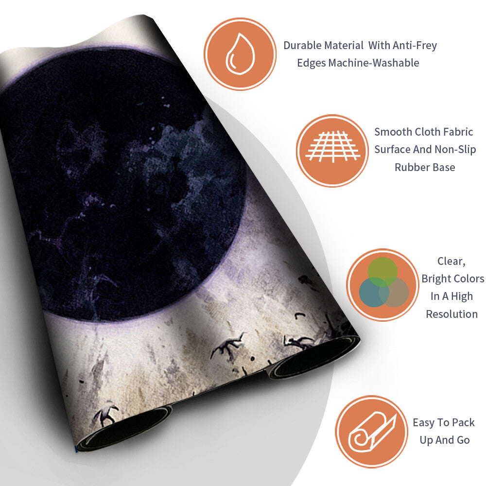 Damnation - Board Game MTG Playmat Magic The Gathering Playmat Size 60X35CM Stitched Edge