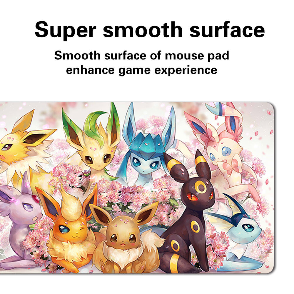 469283 - Board Game Pokemon Eevee Playmat Stitched Edge Games Mousepad Play Mat of TCG