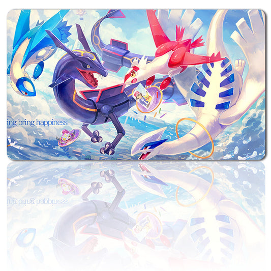 846999 - Board Game Pokemon Rayquaza Playmat Stitched Edge Games Mousepad Play Mat of TCG