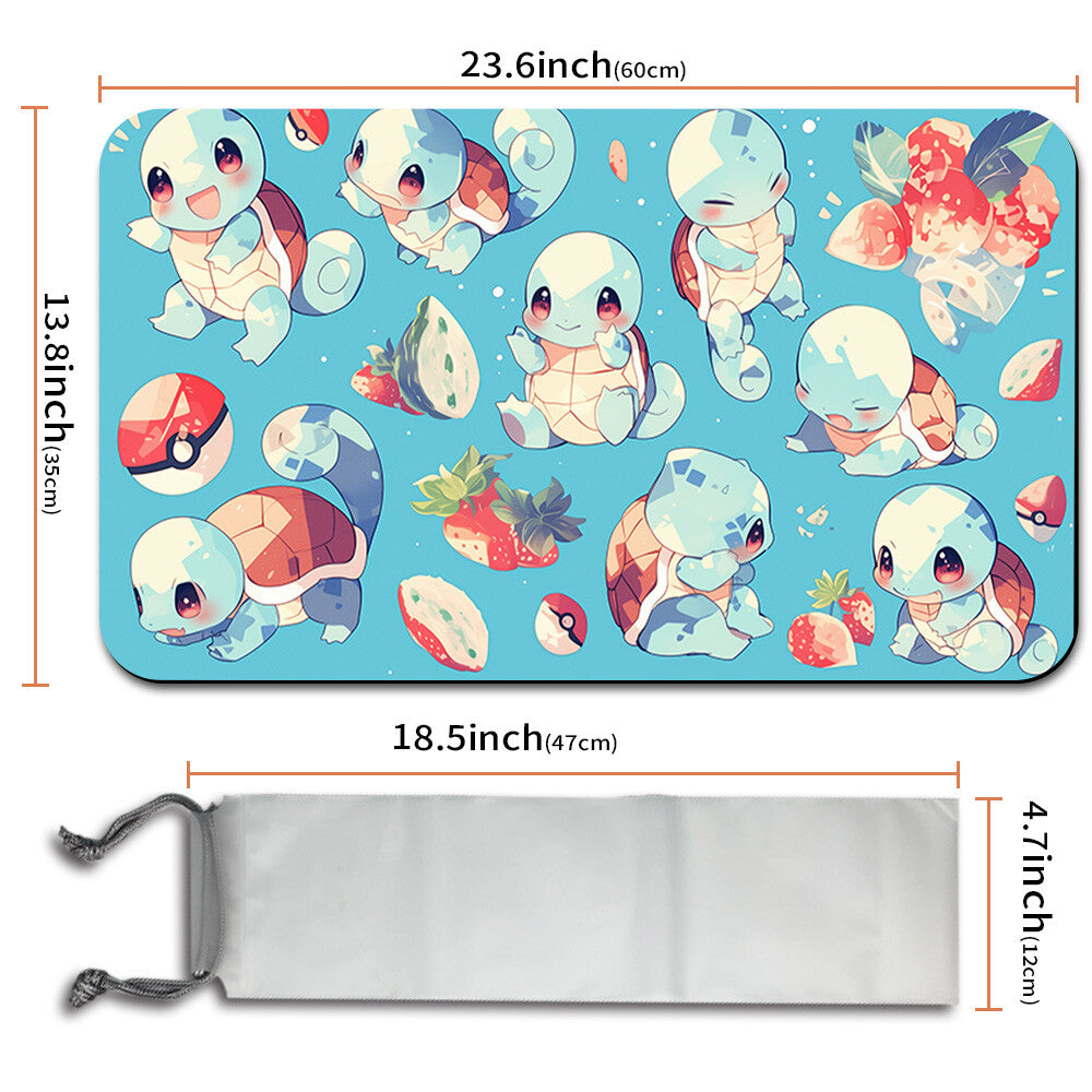 New Pokemon Squirtle Playmat Stitched Edge with Free Bag | Pokemon TCG Playmat Stitched Edge | 1351547