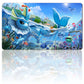 904248 - Board Game Pokemon Vaporeon Playmat Stitched Edge Games Mousepad Play Mat of TCG