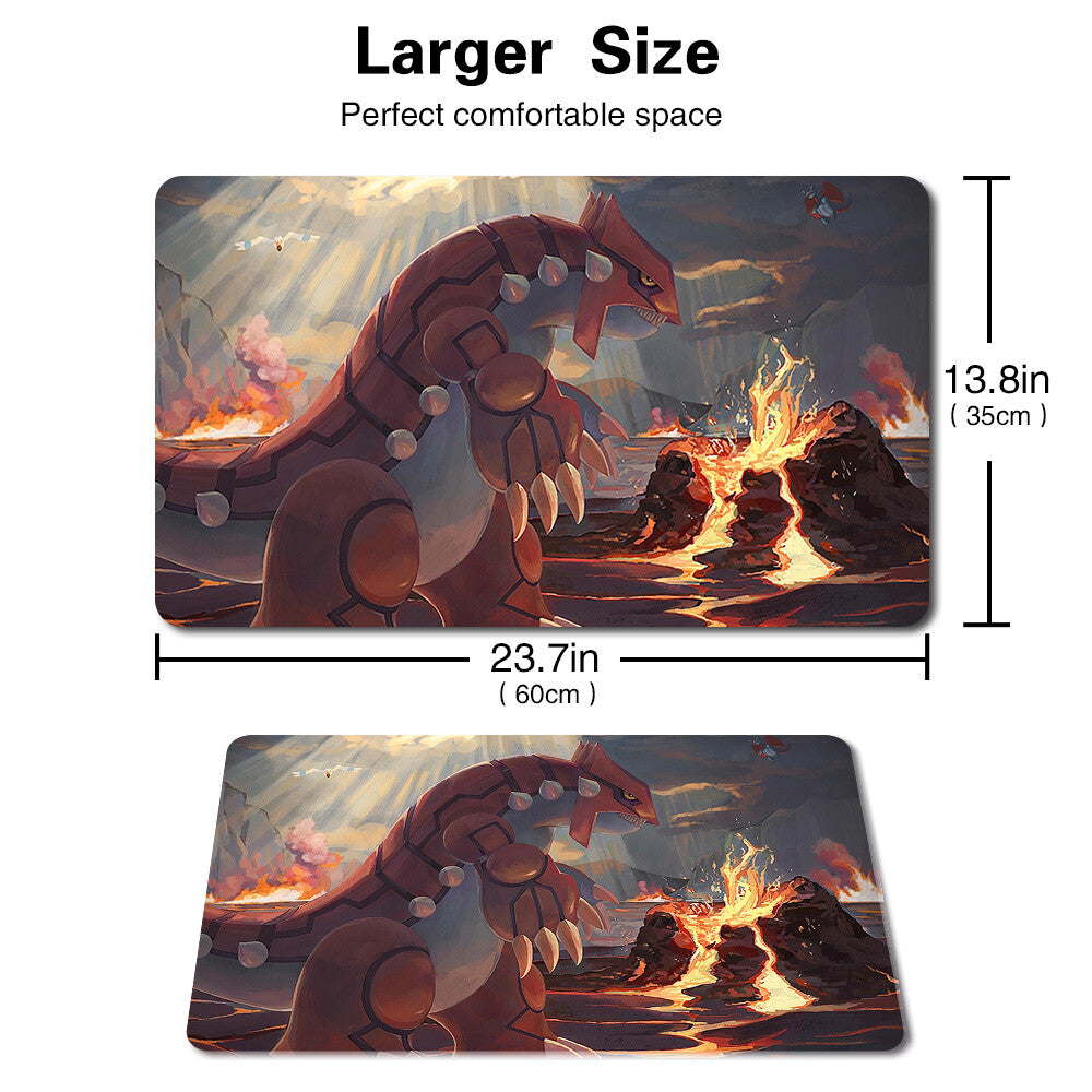 093553 - Board Game Pokemon Groudon Playmat Stitched Edge Games Mousepad Play Mat of TCG