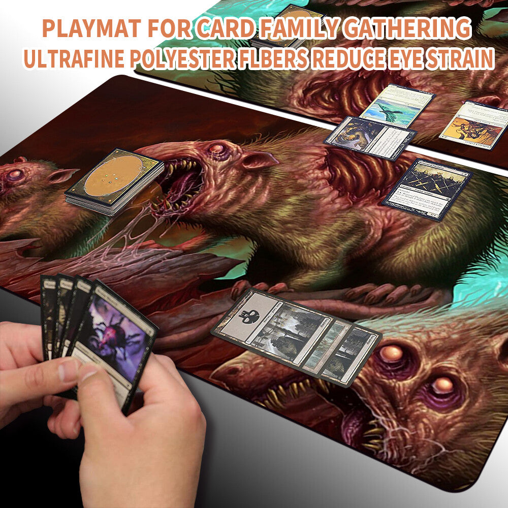 Rotting-Rats - Magic The Gathering MTG Playmat TCG CCG MTG Playmat Stitched Edge