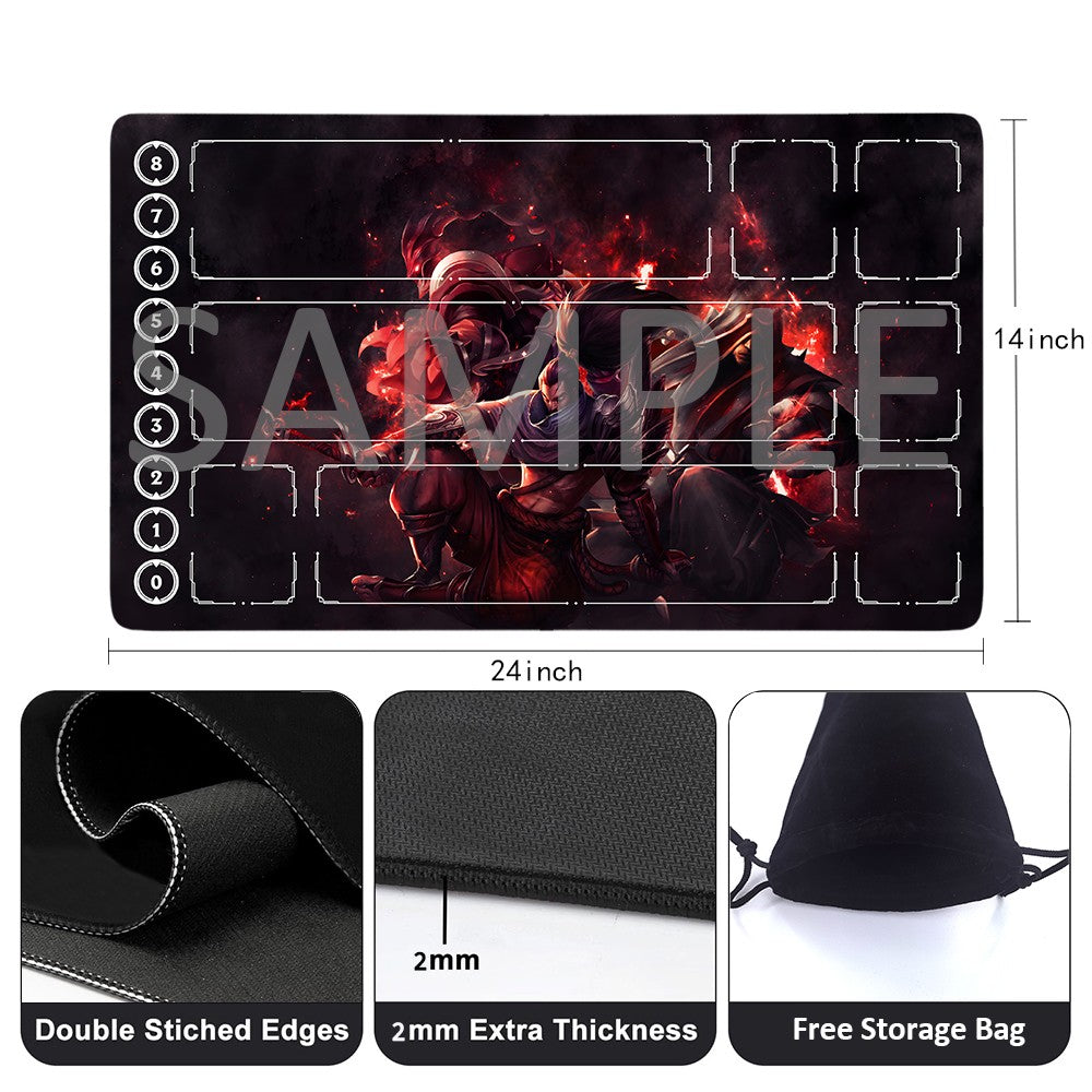 Shadow Fiend - League Of Legends Riftbound Playmat 24x14 in + Free Storage Bag