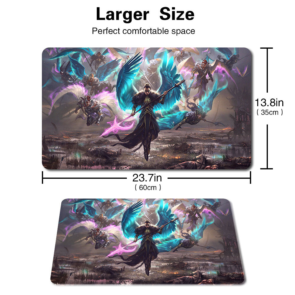 Rampage of the Valkyries - Board Game MTG Playmat Games Mousepad of TCG CCG Stitched Edge