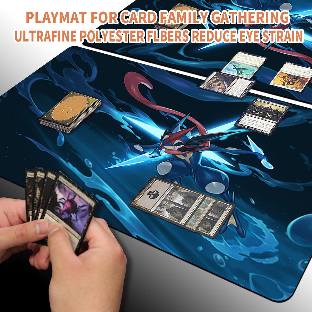 New Pokemon Greninja Playmat Stitched Edge with Free Bag | Pokemon TCG Playmat Stitched Edge | 1030536