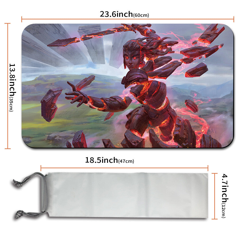 LAELIA, THE BLADE REFORGED - Magic The Gathering MTG Playmat TCG CCG MTG Playmat Stitched Edge