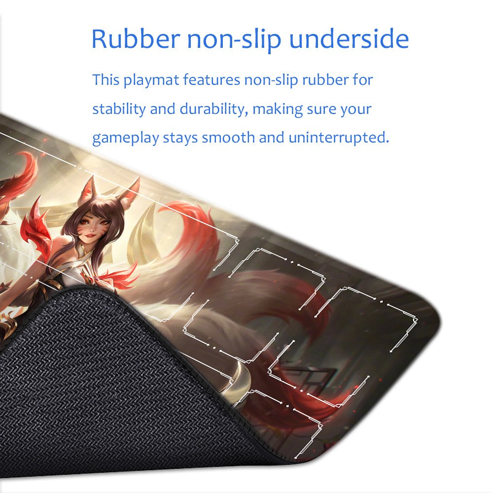 Ahri - League Of Legends Riftbound Playmat 24x14 in + Free Storage Bag