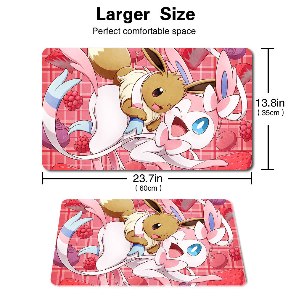543302 - Board Game Pokemon Eevee Playmat Stitched Edge Games Mousepad Play Mat of TCG