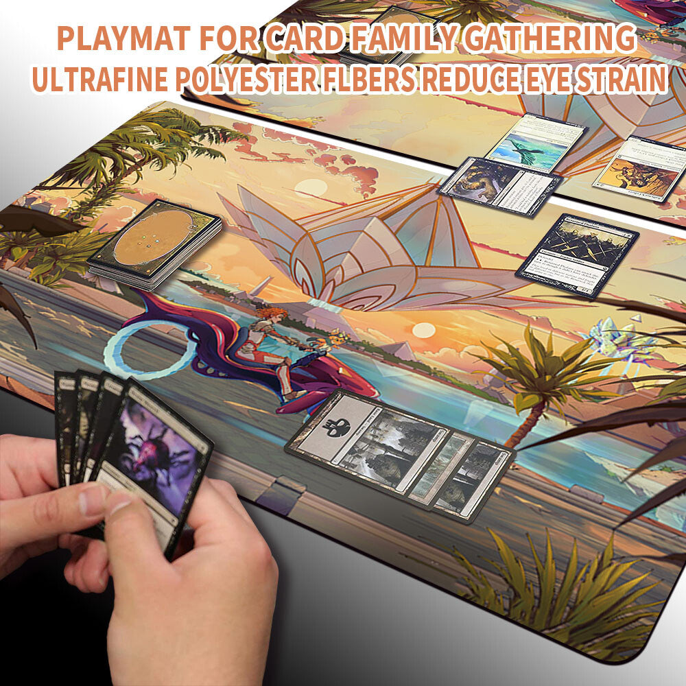 AMONKHET LO-FI - Magic The Gathering MTG Playmat TCG CCG MTG Playmat Stitched Edge