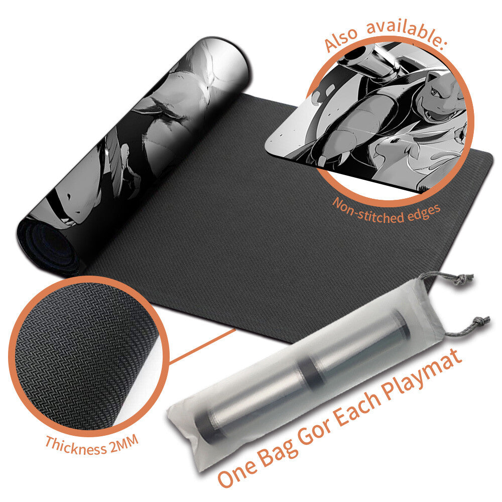 New Pokemon Charizard Playmat Stitched Edge with Free Bag | Pokemon TCG Playmat Stitched Edge | 1207213