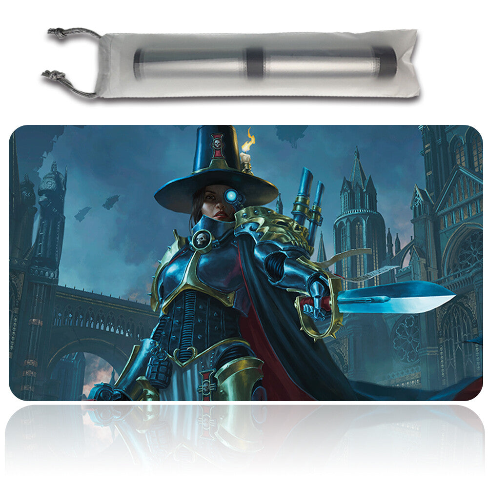 INQUISITOR GREYFAX- Board Game MTG Playmat Mousepad Playmat of TCG CCG Stitched Edge