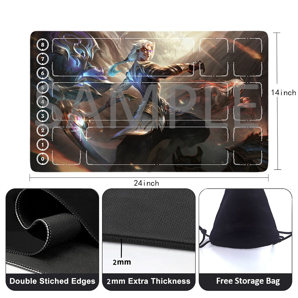 Kayn - League Of Legends Riftbound Playmat 24x14 in + Free Storage Bag