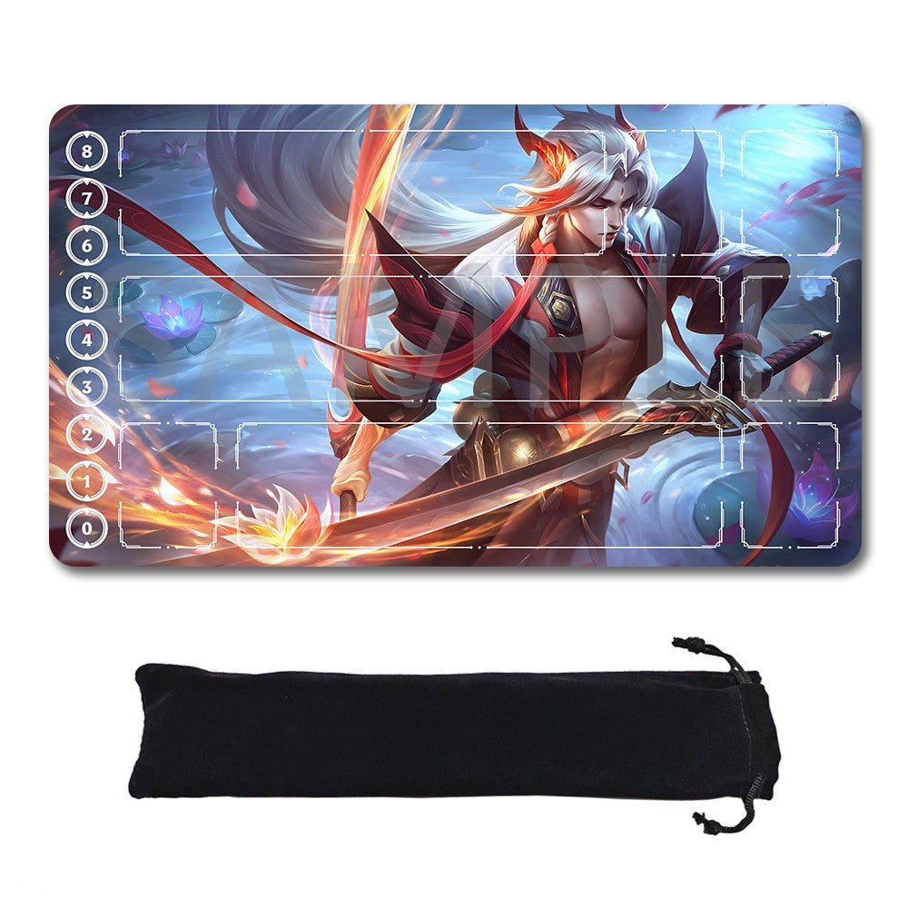 Yone - League Of Legends Riftbound Playmat 24x14 in + Free Storage Bag