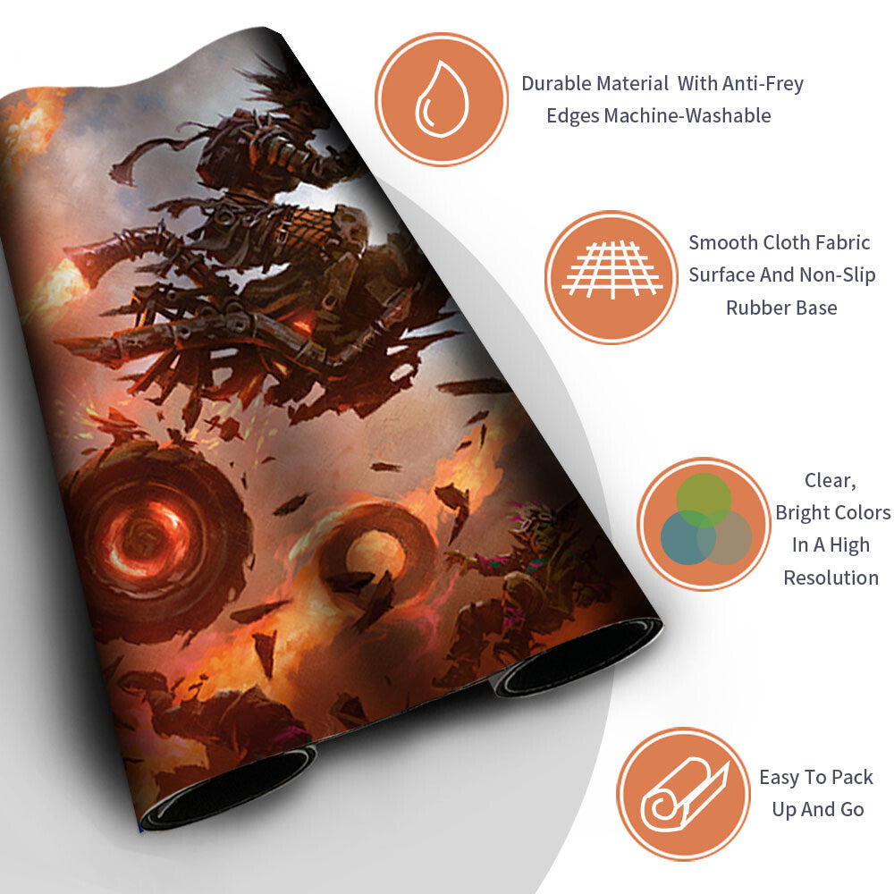 GASTAL BLOCKBUSTER - Magic The Gathering MTG Playmat TCG CCG MTG Playmat Stitched Edge