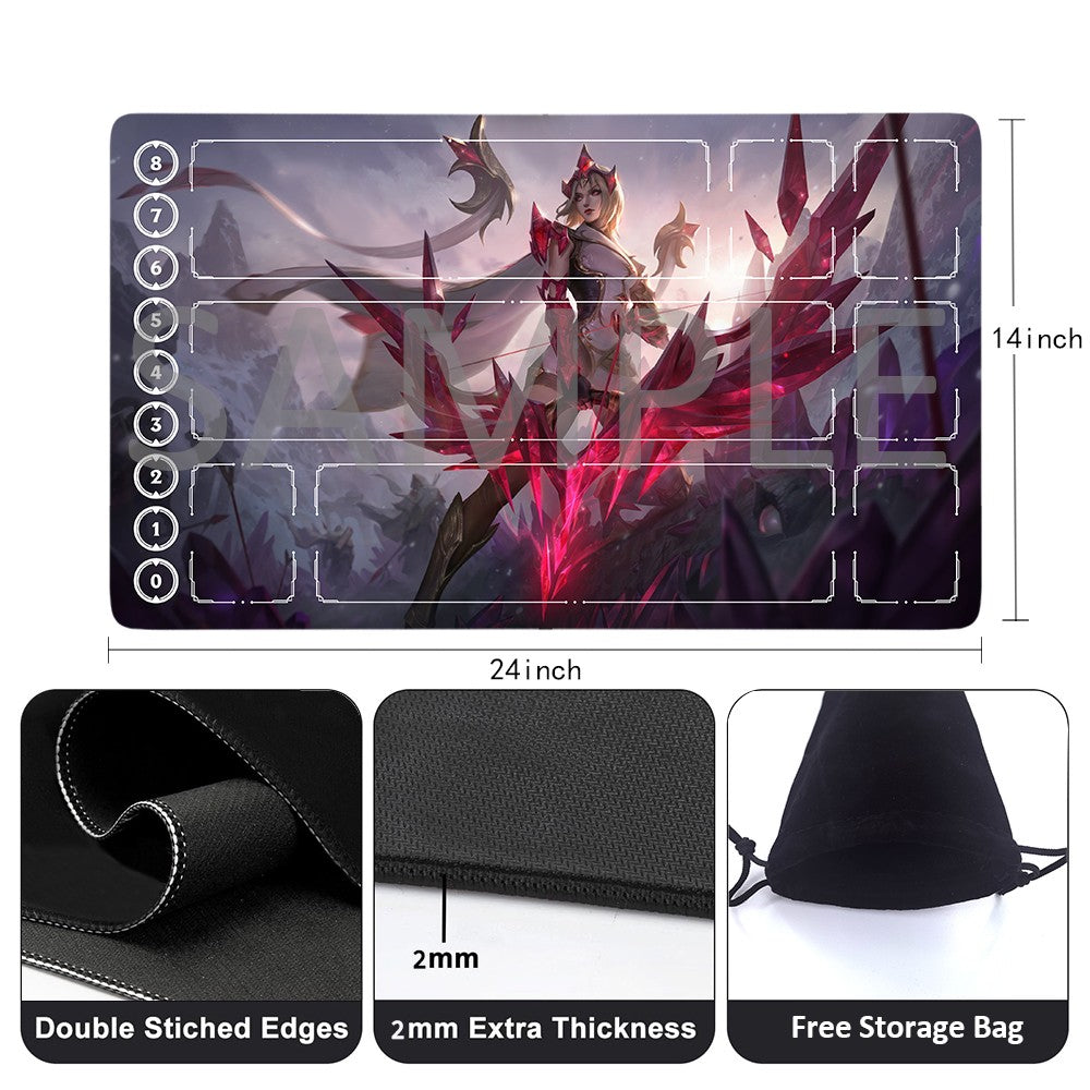 Ashe - League Of Legends Riftbound Playmat 24x14 in + Free Storage Bag