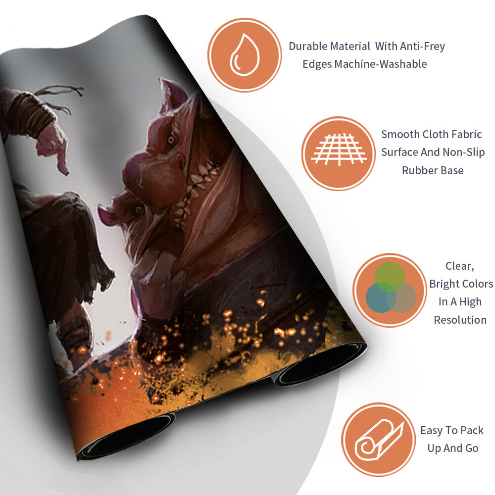 Goblin-Diplomats - Magic The Gathering MTG Playmat TCG CCG MTG Playmat Stitched Edge