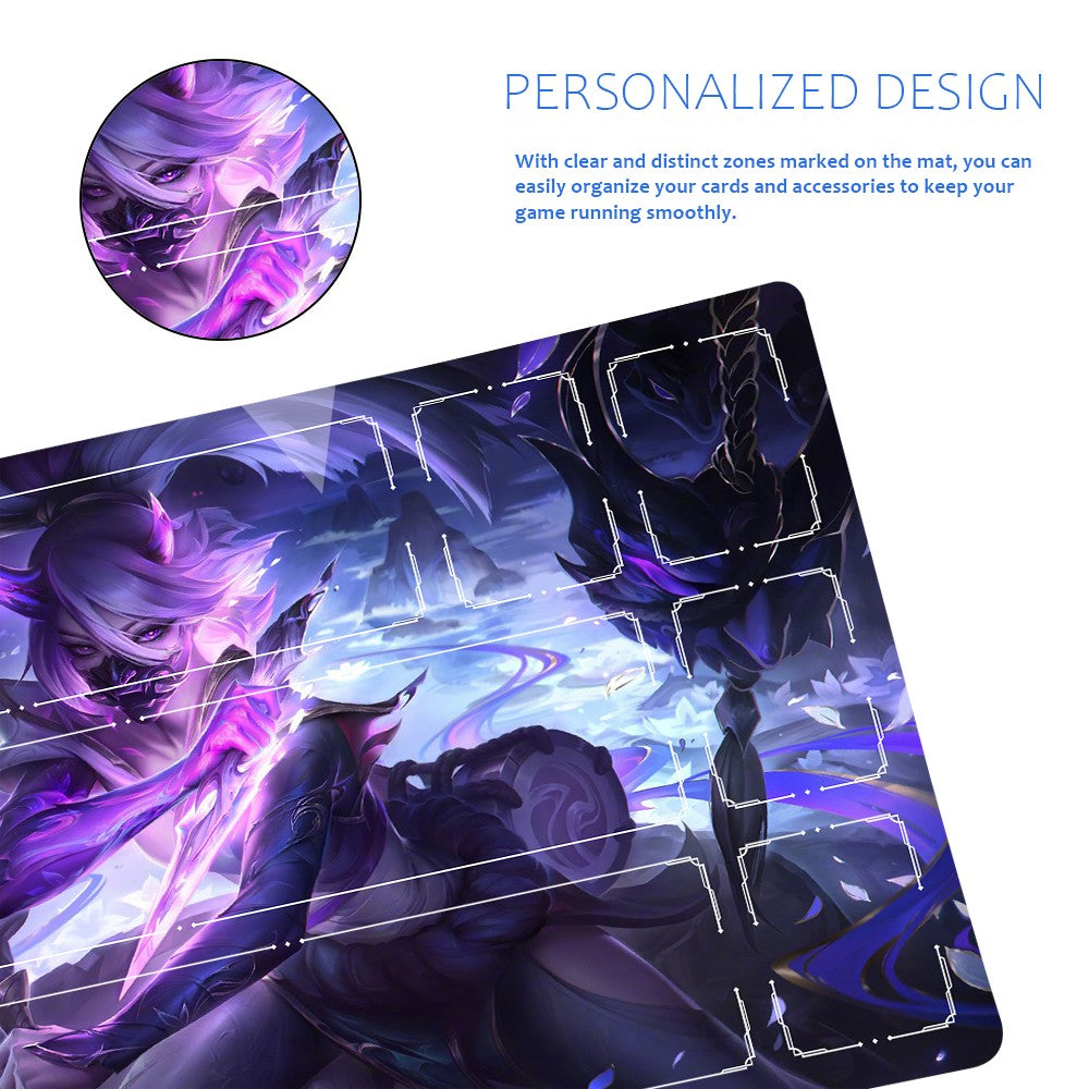 Akali - League Of Legends Riftbound Playmat 24x14 in + Free Storage Bag