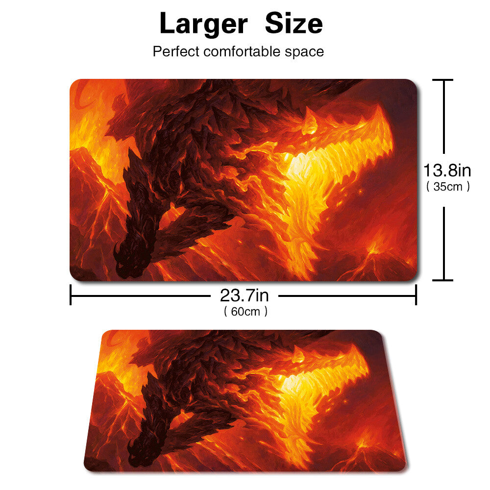Volcanic Dragon - Board Game MTG Playmat Games Mousepad Play Mat of TCG Stitched Edge