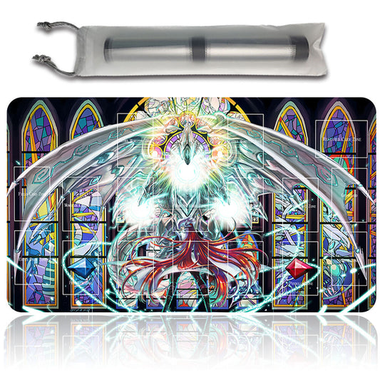 Yugioh Playmat Stitched Edge With Card Zones Yugioh Mouse pad Playmat Stitched Edge of Yugioh TCG | 201808