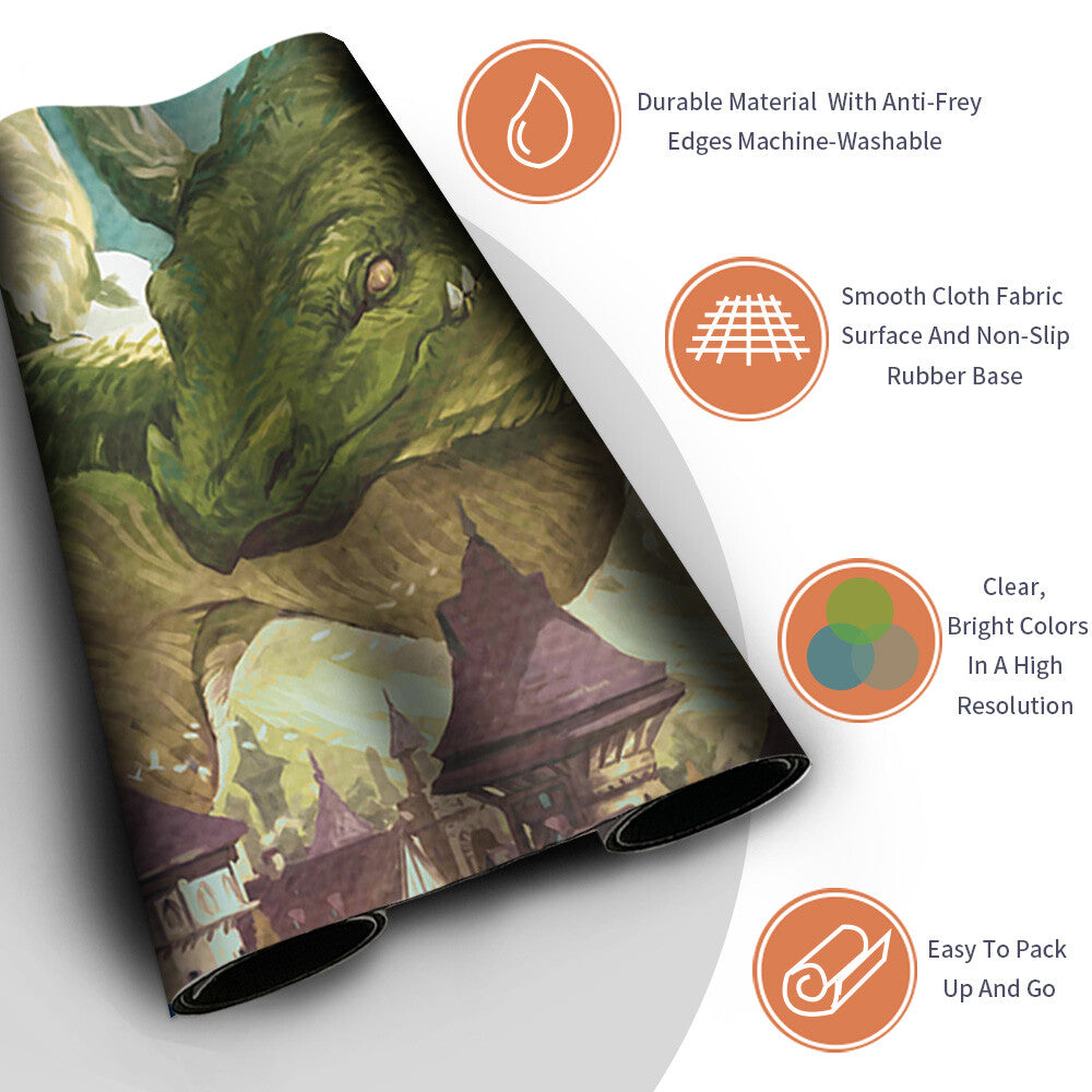 BEANSTALK WURM - Magic The Gathering MTG Playmat TCG CCG MTG Playmat Stitched Edge