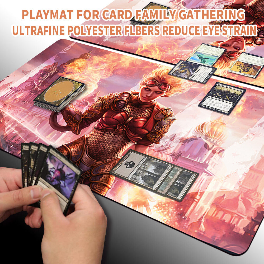 Chandra, Torch of Defiance - Board Game MTG Playmat Magic The Gathering playmat Stitched Edge