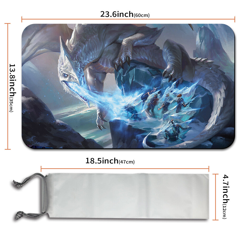 WHITE DRAGON -Board Game MTG Playmat Mouse Pad Playmat of MTG TCG CCG Stitched Edge