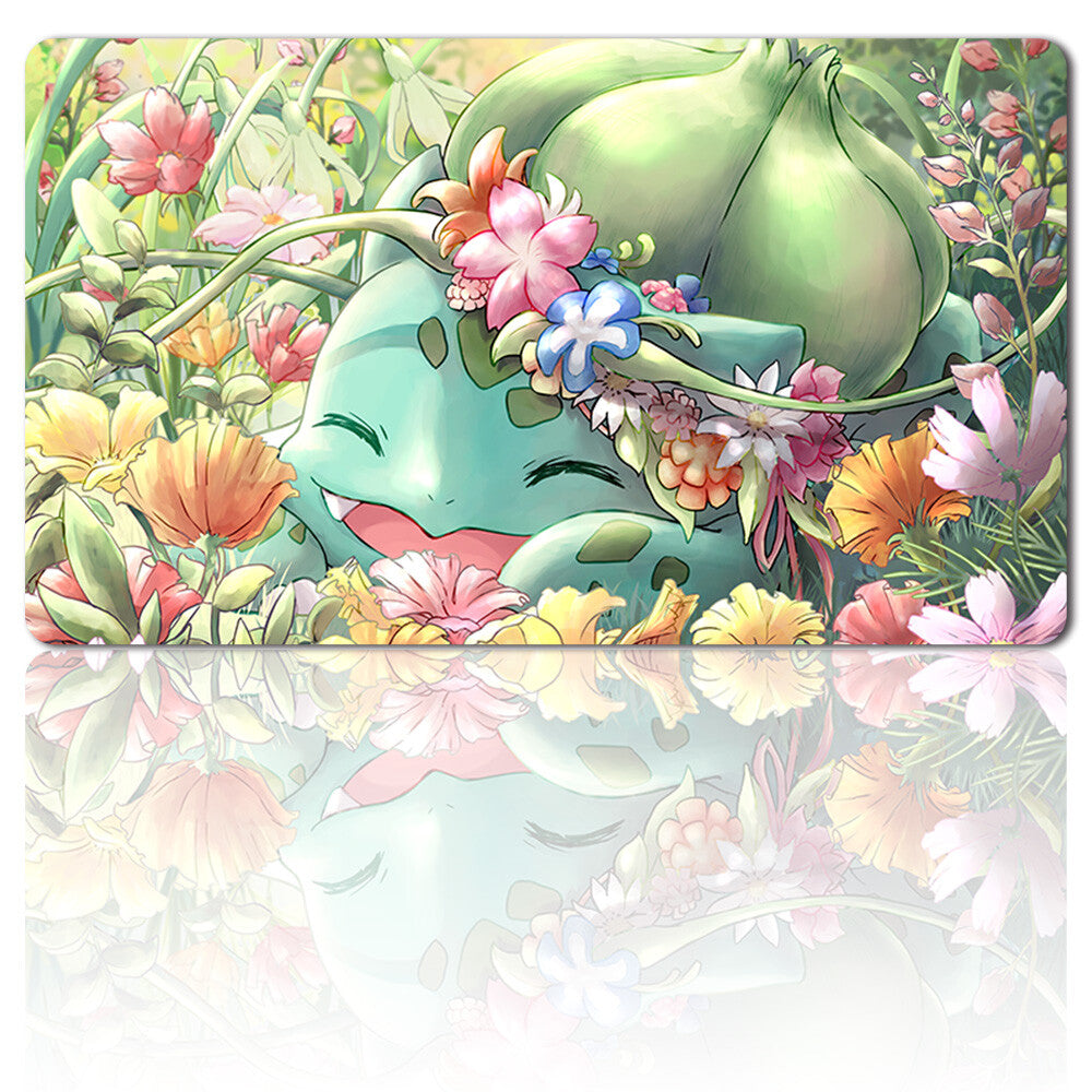 572359 - Board Game Pokemon Bulbasaur Playmat Stitched Edge Games Mousepad Play Mat of TCG