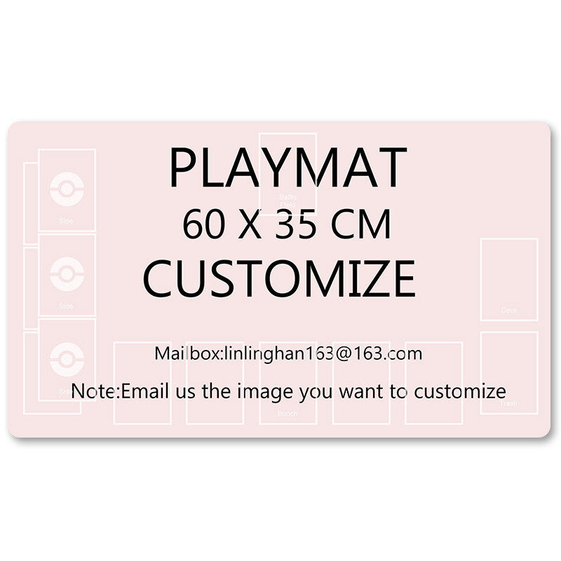 Board Game TCG Playmat Custom Picture With Card Zones Trading Card Game Playmat Stitched Edge