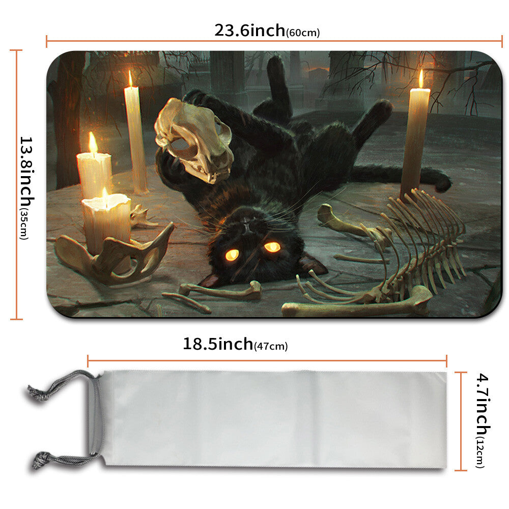 Nine-Lives Familiar - Magic The Gathering MTG Playmat TCG CCG MTG Playmat Stitched Edge