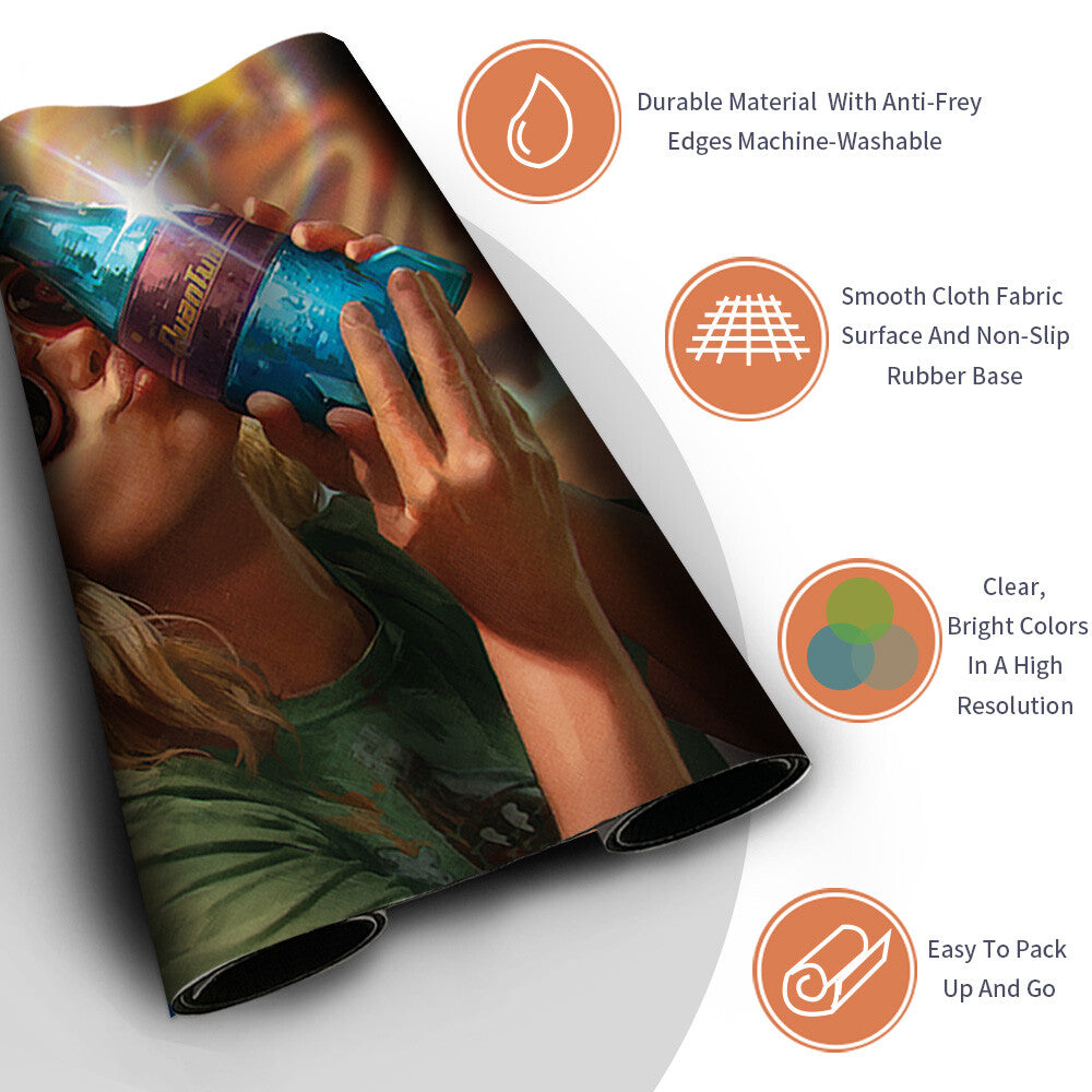 SIERRA, NUKA'S BIGGEST FAN - Magic The Gathering MTG Playmat TCG CCG MTG Playmat Stitched Edge