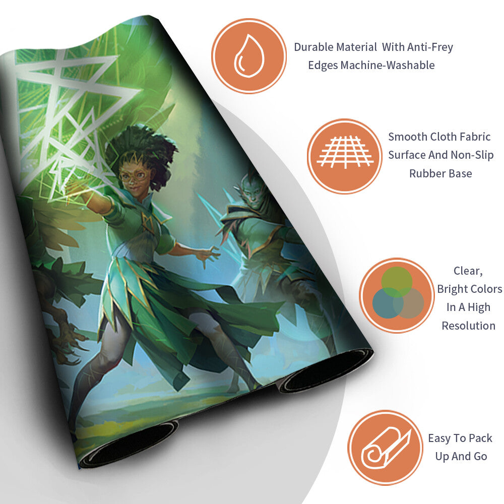 QUANDRIX COMMAND - Board Game MTG Playmat Mousepad Playmat of MTG TCG CCG Stitched Edge