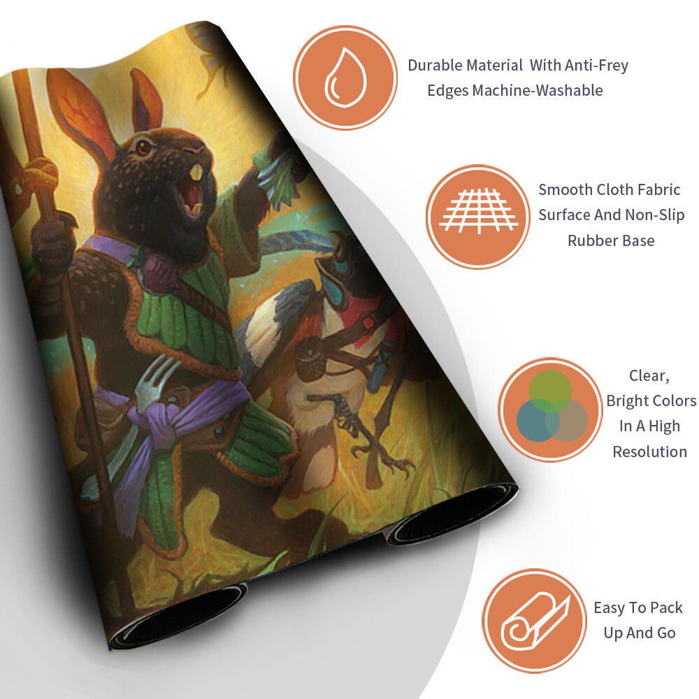 VALLEY QUESTCALLER - Magic The Gathering MTG Playmat TCG CCG MTG Playmat Stitched Edge