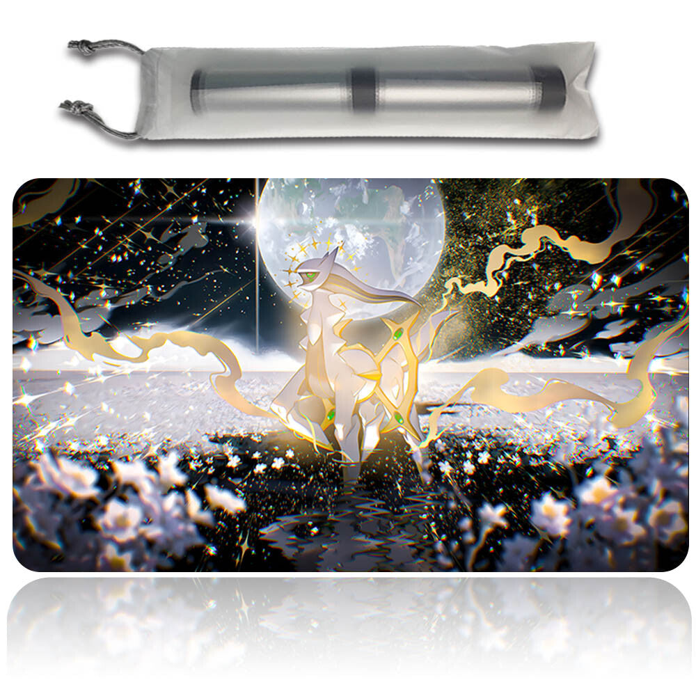New Pokemon Arceus Playmat Stitched Edge with Free Bag | Pokemon Playmat Stitched Edge With Zones | 386922