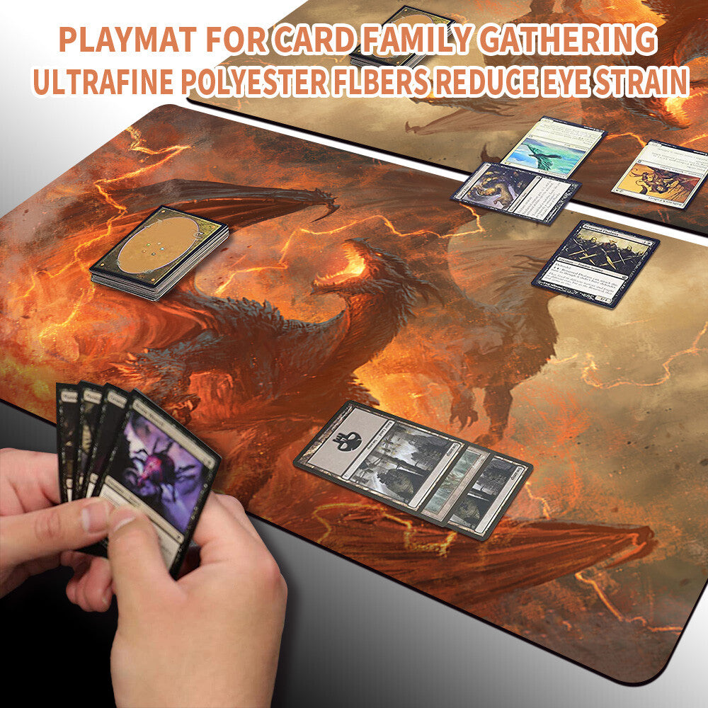RITE OF THE DRAGONCALLER - Magic The Gathering MTG Playmat TCG CCG MTG Playmat Stitched Edge