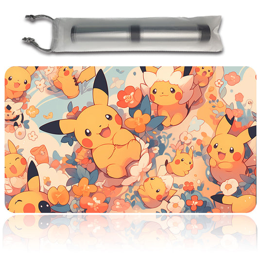 New Pokemon Pikachu Playmat Stitched Edge with Free Bag | Pokemon TCG Playmat Stitched Edge | 1347560