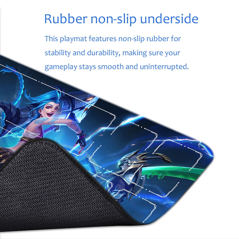 Jinx - League Of Legends Riftbound Playmat 24x14 in + Free Storage Bag