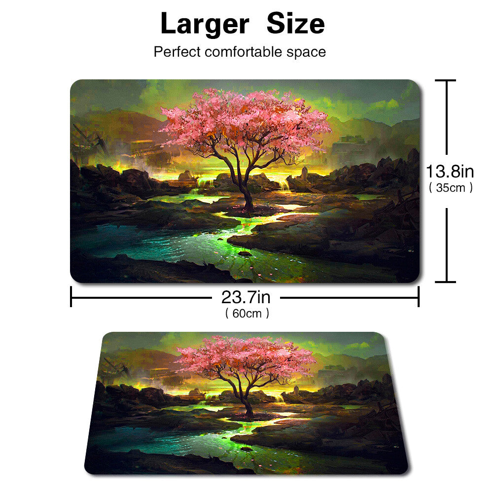 Pink-Tree - Board Game MTG Playmat Games Mousepad Play Mat of TCG Stitched Edge