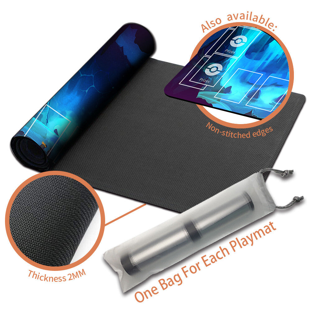 New Pokemon Lugia Playmat Stitched Edge with Free Bag | Pokemon Playmat Stitched Edge With Zones | 204724