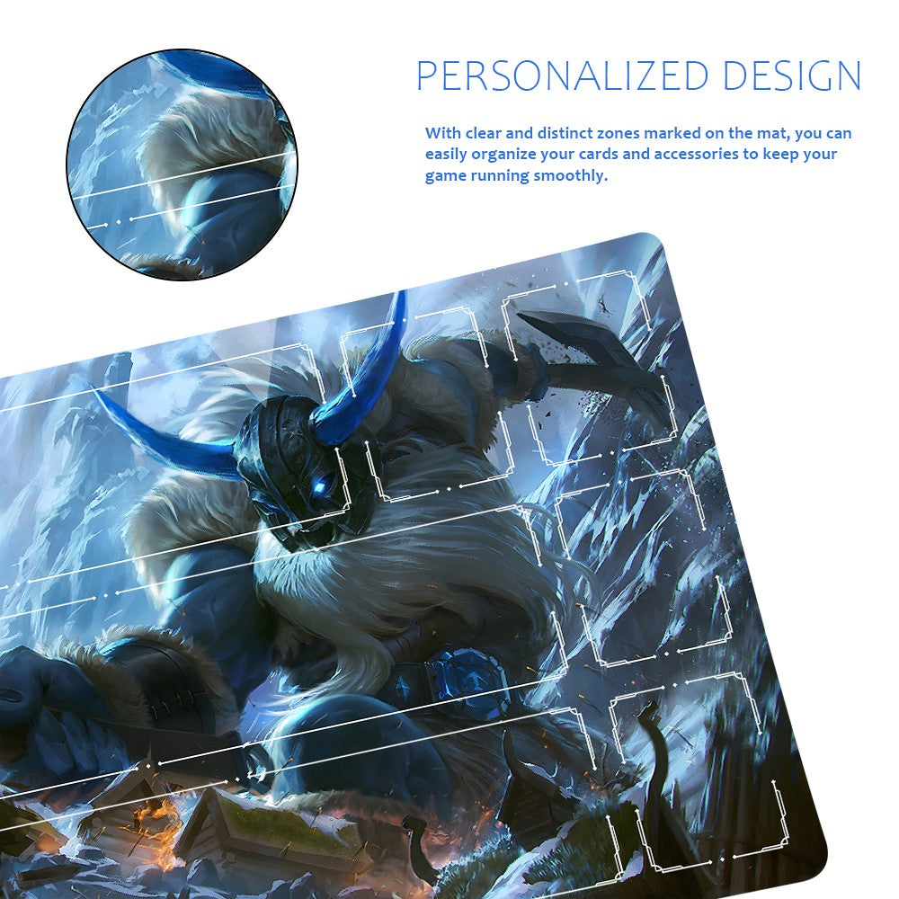 Tryndamere - League Of Legends Riftbound Playmat 24x14 in + Free Storage Bag