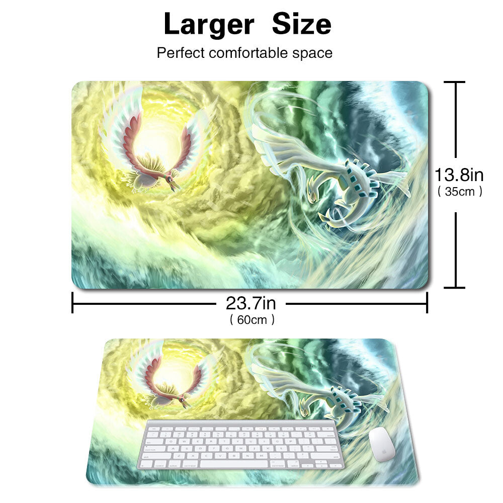 Pokemon452094 - Board Game Pokemon Ho-Oh Playmat Stitched Edge Games Mousepad Play Mat of TCG