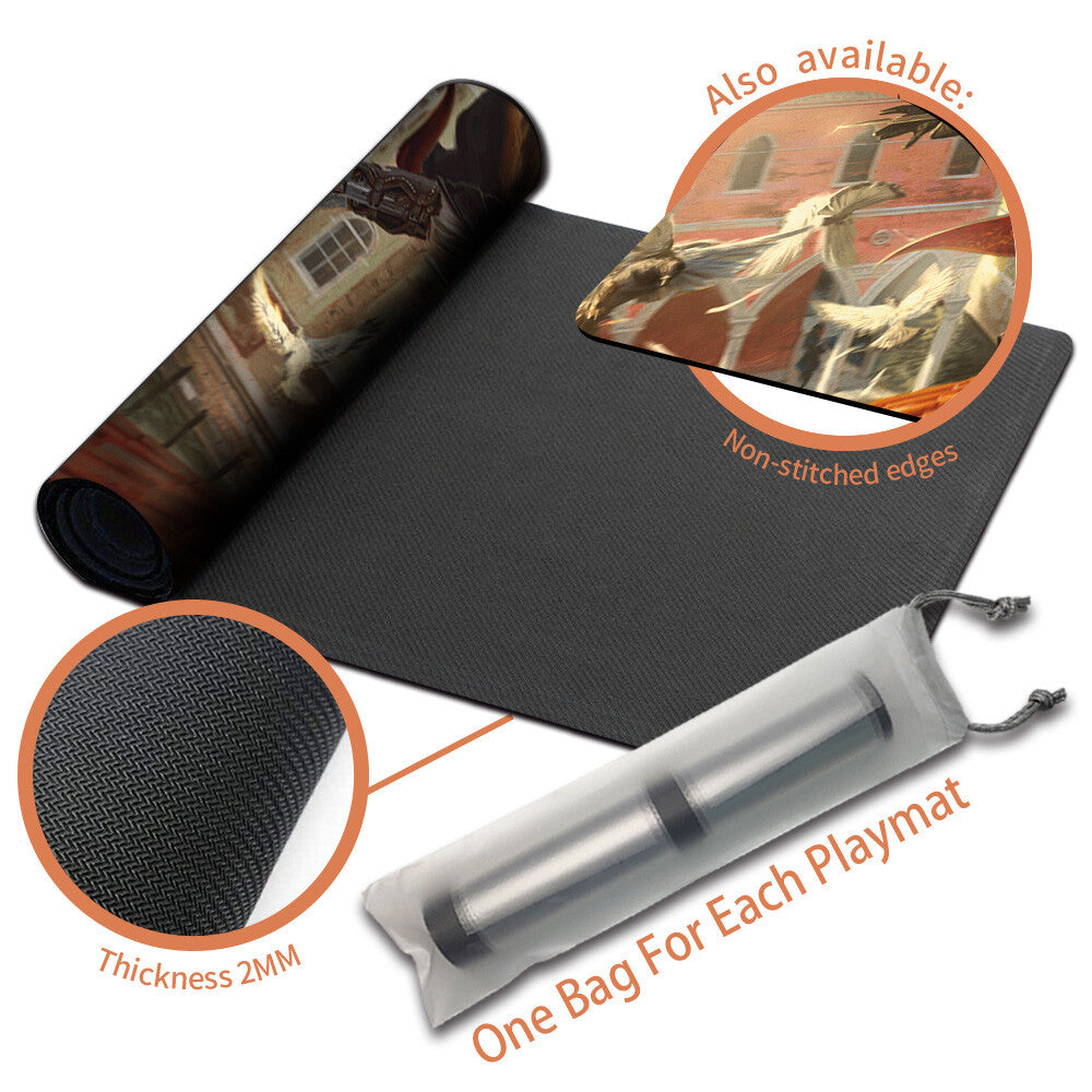 EZIO, BLADE OF VENGEANCE - Magic The Gathering MTG Playmat TCG CCG MTG Playmat Stitched Edge