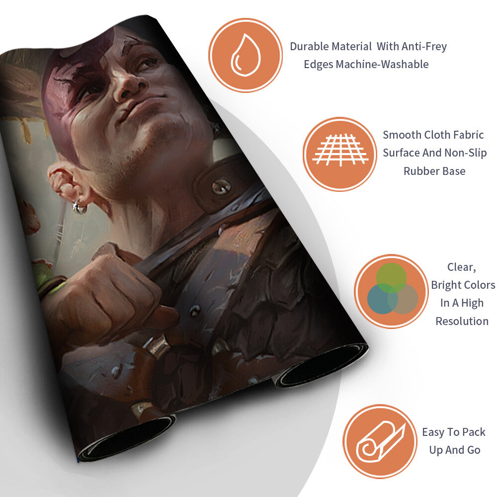 MINSC & BOO, TIMELESS HEROES - Board Game MTG Playmat Playmat of MTG TCG CCG Stitched Edge
