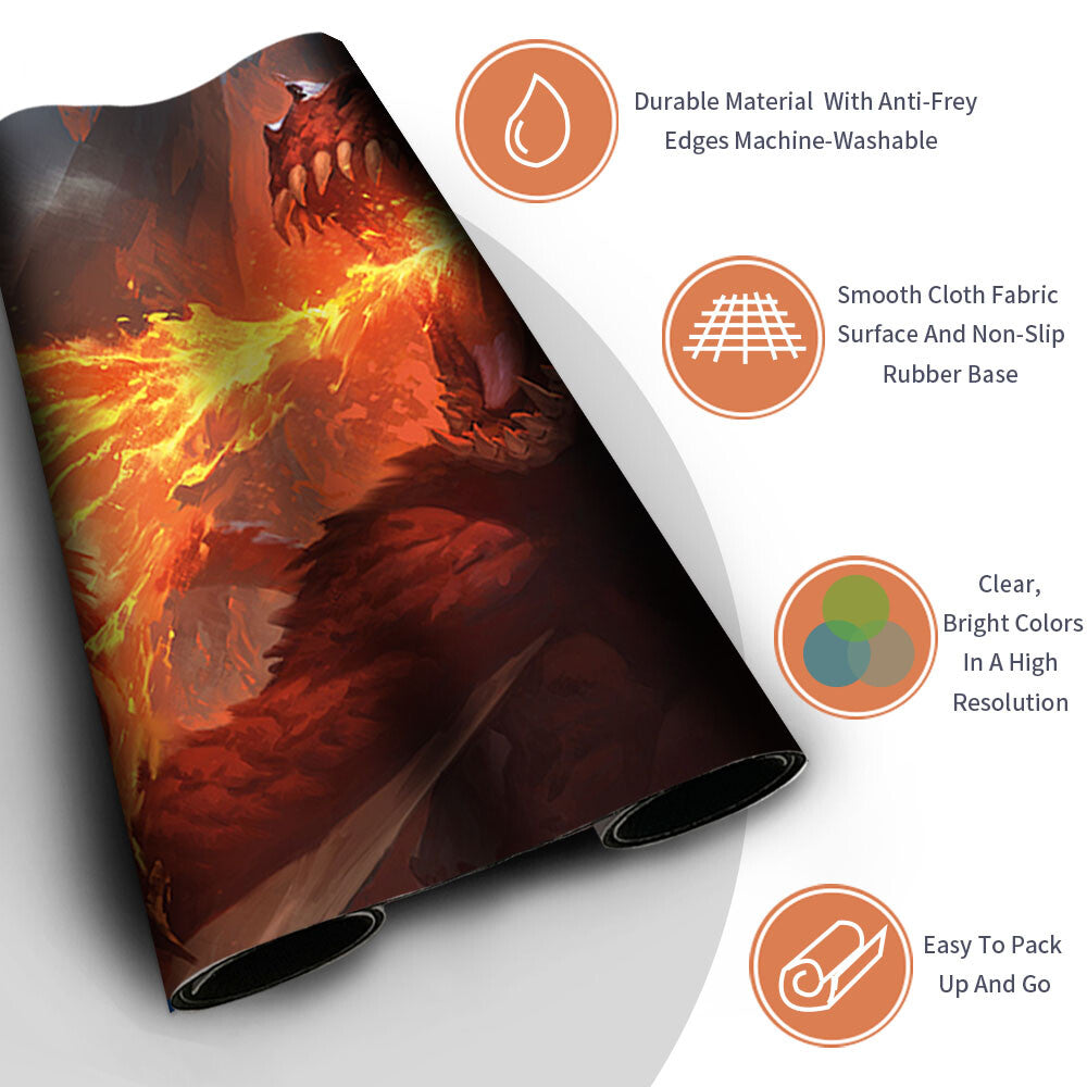 MOLTEN EXHALE - Magic The Gathering MTG Playmat TCG CCG MTG Playmat Stitched Edge