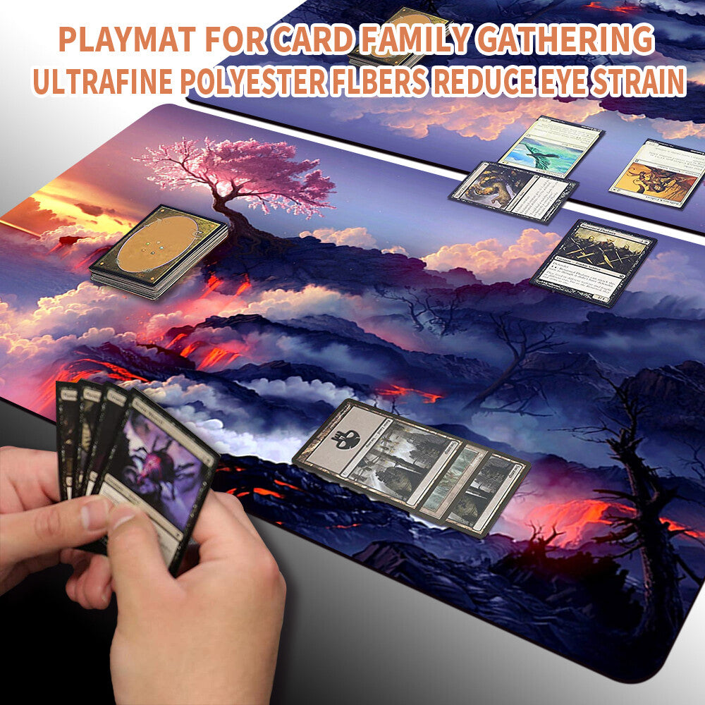 Pink tree - Board Game MTG Playmat Magic The Gathering Playmat Size 60X35CM Stitched Edge