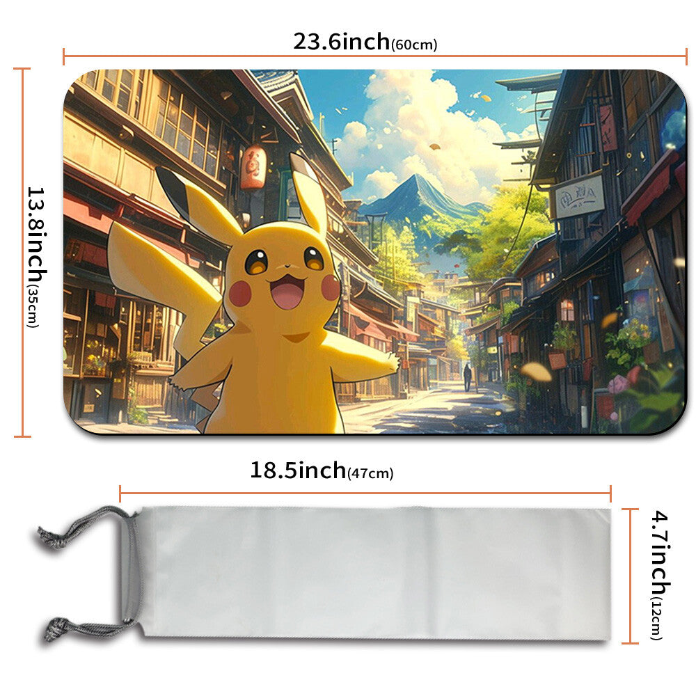 New Pokemon Pikachu Playmat Stitched Edge with Free Bag | Pokemon TCG Playmat Stitched Edge | 391656
