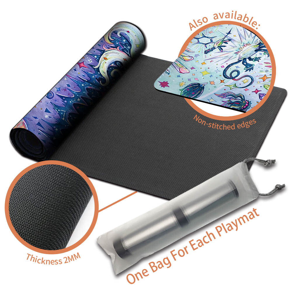 New Pokemon Terapagos Playmat Stitched Edge with Free Bag | Pokemon Playmat Stitched Edge With Zones |754813