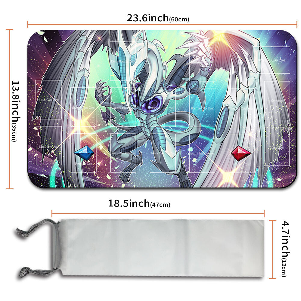Yugioh Playmat Stitched Edge With Card Zones Yugioh Mouse pad Playmat Stitched Edge of Yugioh TCG | 2427909