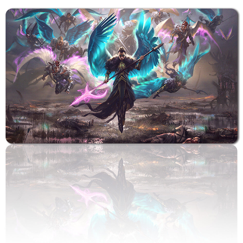 Rampage of the Valkyries - Board Game MTG Playmat Games Mousepad of TCG CCG Stitched Edge