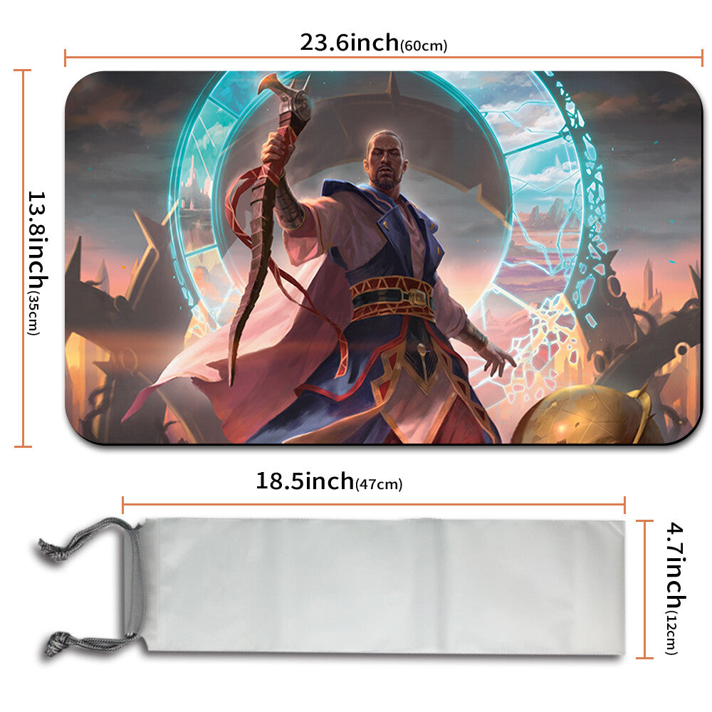 TEFERI, WHO SLOWS THE SUNSET -Board Game MTG Playmat Playmat of MTG CCG Stitched Edge